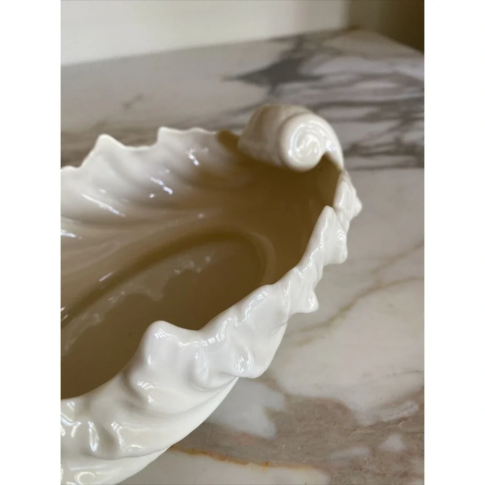 Lenox Decorative Bowl Ivory Bone China Shell‎ Scalloped Nautical Made in USA